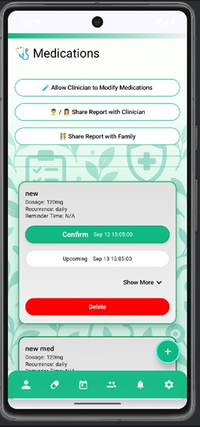 Medication card example