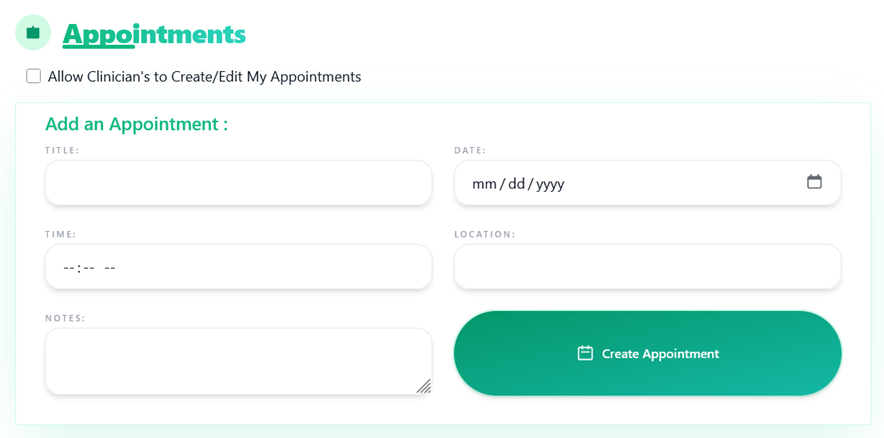 Create an appointment