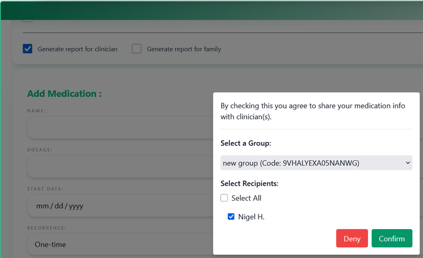 Share medication reports
